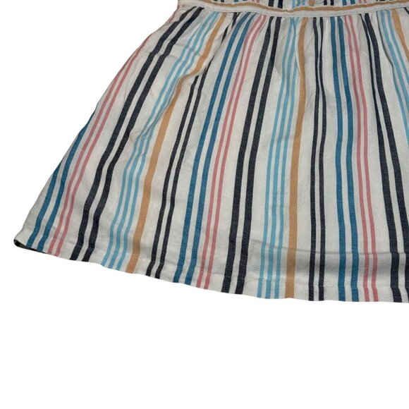 Striped Sleeveless Sundress LOFT Outlet Womens Size L Linen Blend Pockets - Picture 6 of 8
